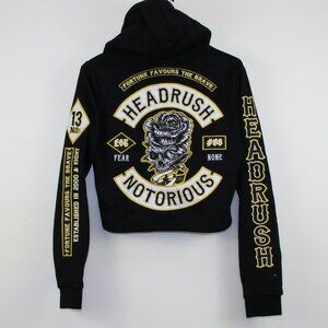 Headrush Notorious Motorcycle Crop Hoodie Sweatshirt (S)